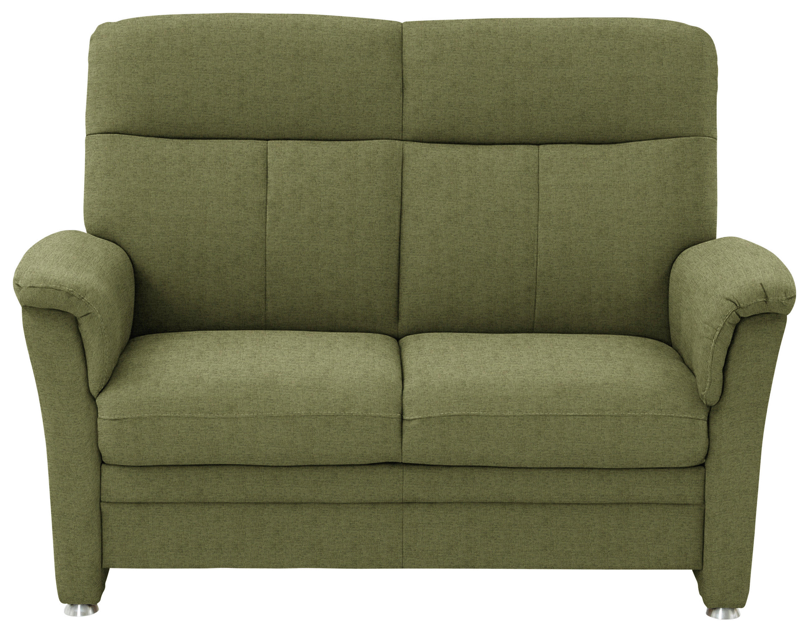 2-SITZER-SOFA  in Flachgewebe Grün  - Alufarben/Grün, KONVENTIONELL, Textil/Metall (142/100/89cm) - Beldomo Comfort