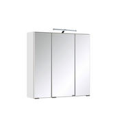SPIEGELSCHRANK 60/64/20 cm  - Chromfarben/Weiß, KONVENTIONELL, Glas/Holzwerkstoff (60/64/20cm) - Xora