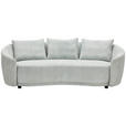 3-SITZER-SOFA Cord Mintgrau  - Mintgrau/Schwarz, Design, Kunststoff/Textil (217/71/95cm) - Carryhome