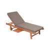 SONNENLIEGE 64/89/183 cm Eukalyptusholz  - Eukalyptusholzfarben/Braun, Basics, Holz/Kunststoff (64/89/183cm) - Gardenson