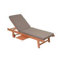 SONNENLIEGE 64/89/183 cm Eukalyptusholz  - Eukalyptusholzfarben/Braun, Basics, Holz/Kunststoff (64/89/183cm) - Gardenson
