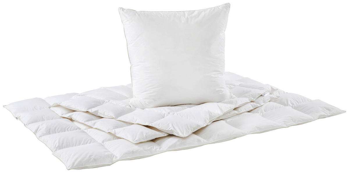 DAUNENDECKE  Golden Glow  155/220 cm   - Weiß, Basics, Textil (155/220cm) - Centa-Star
