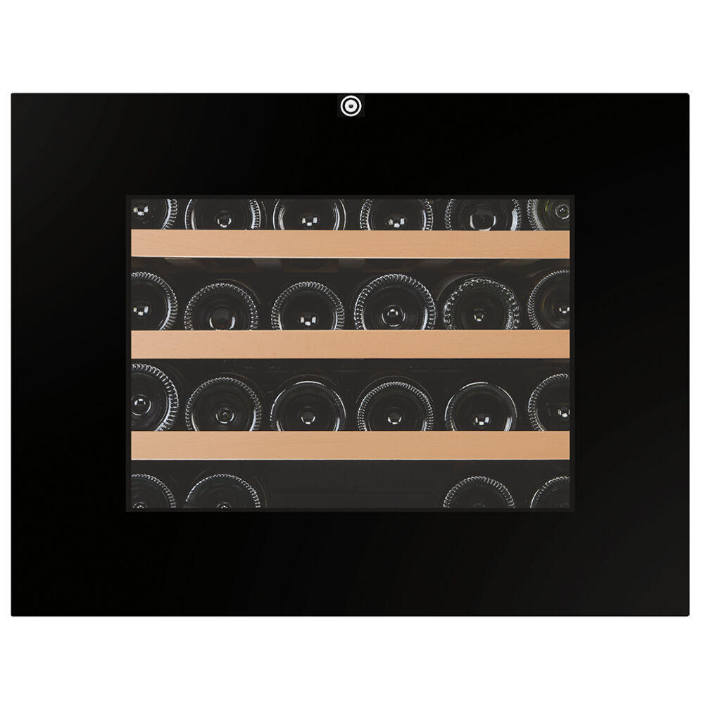 WEINKÜHLSCHRANK DXB-24.51B.TO  - Schwarz, Basics, Glas/Holz (59,2/45,5/55,5cm)