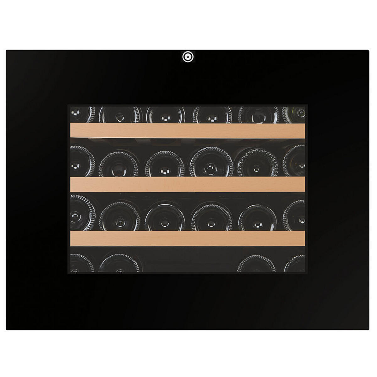 WEINKÜHLSCHRANK DXB-24.51B.TO  - Schwarz, Basics, Glas/Holz (59,2/45,5/55,5cm)