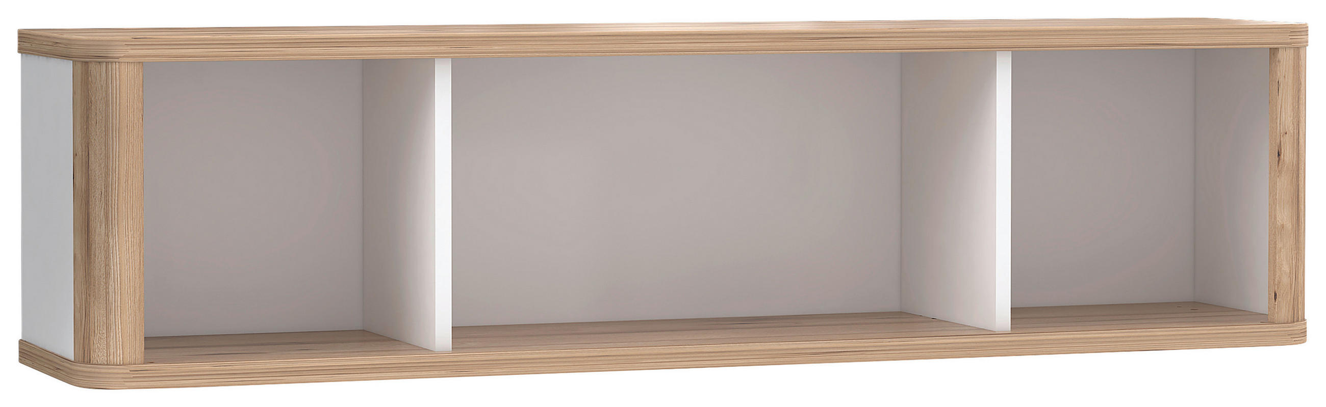 VISEČI ELEMENT, bela, barve hrasta  - barve hrasta/bela, Konvencionalno, leseni material (120/30,4/25,8cm) - Xora