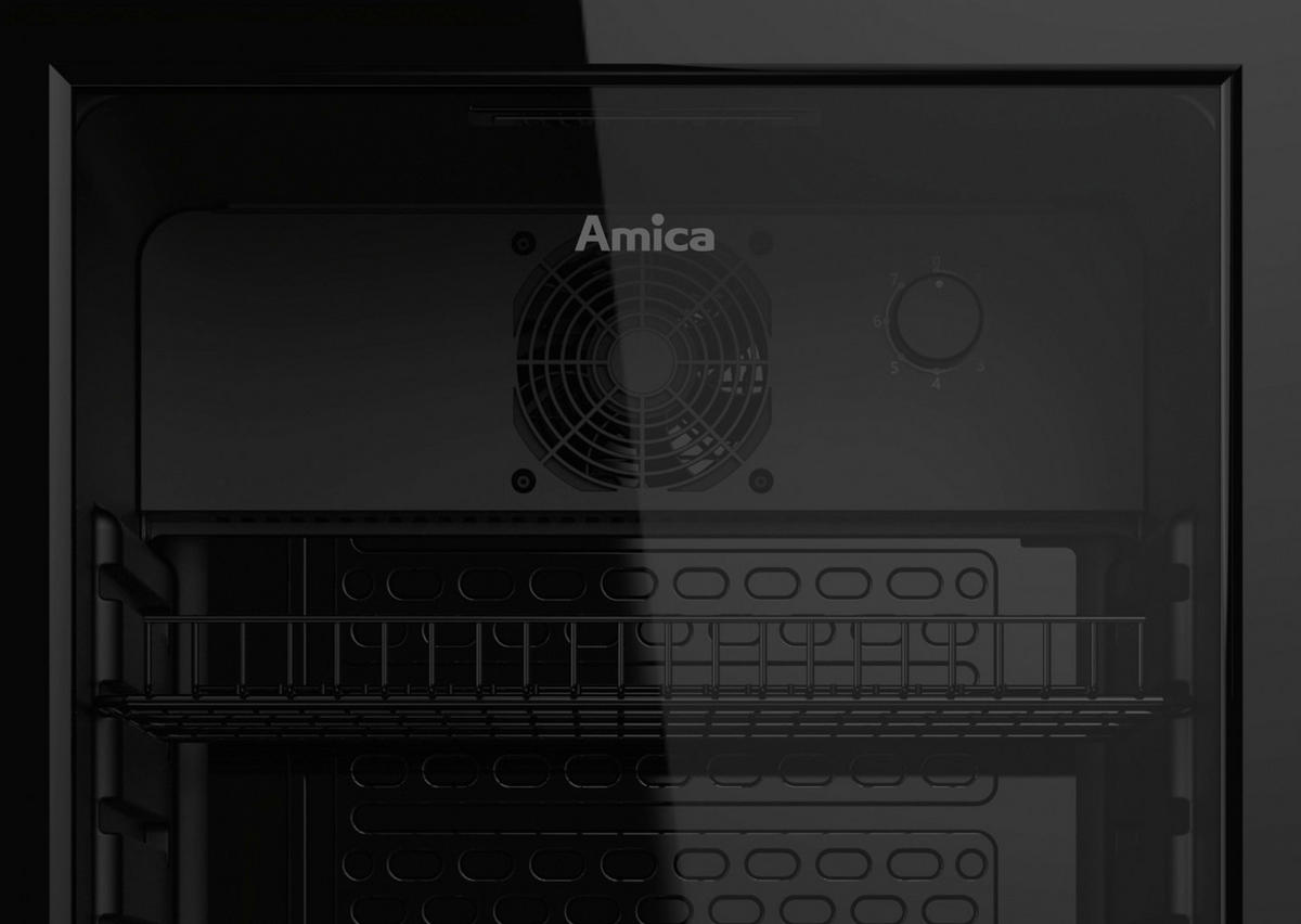 GETRÄNKEKÜHLSCHRANK 54,5/84/54 cm  - Schwarz, Basics, Glas/Metall (54,5/84/54cm) - Amica