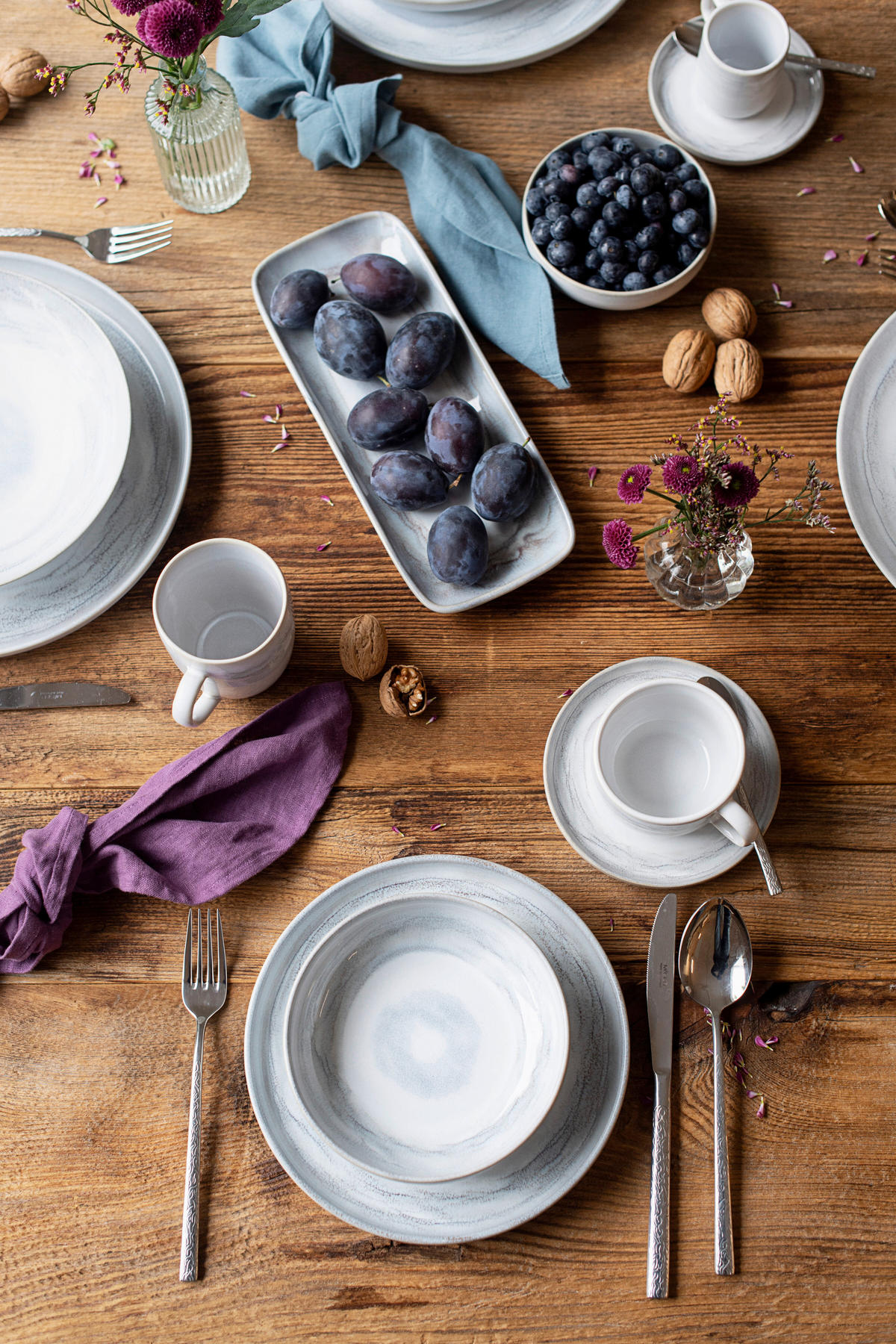 PLATTE TIEFER SEE  - Grauweiß, Basics, Keramik (28/2,5/11,5cm) - Gipfelstück