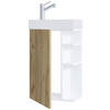 WASCHTISCHKOMBI 40 cm  - Honigeiche/Weiss, Modern, Keramik/Holzwerkstoff (40cm) - MID.YOU