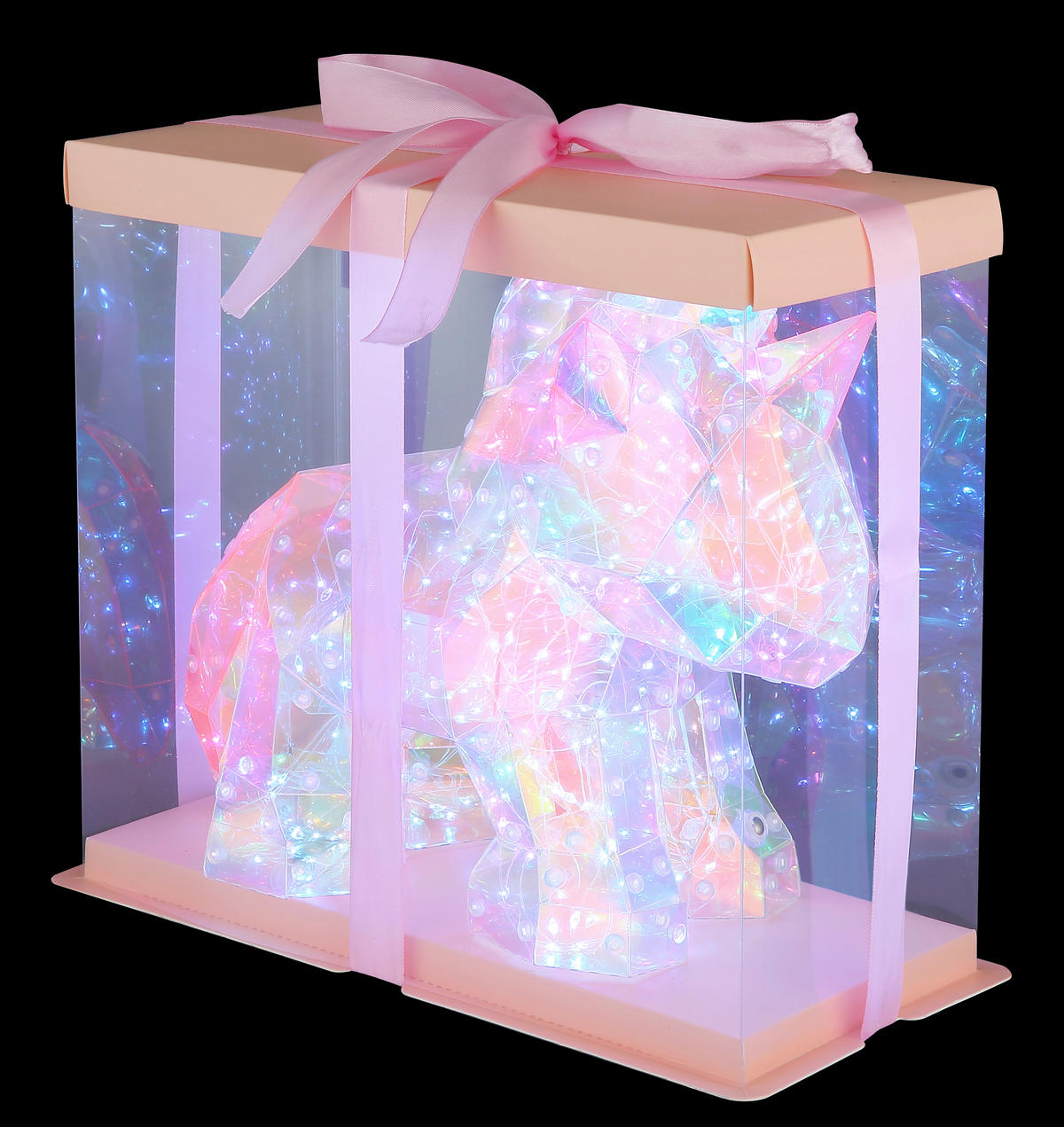 NAMIZNA LED-SVETILKA  BRONDAR   30/14/26 cm          - pink/prozorno, Basics, umetna masa (30/14/26cm) - Globo