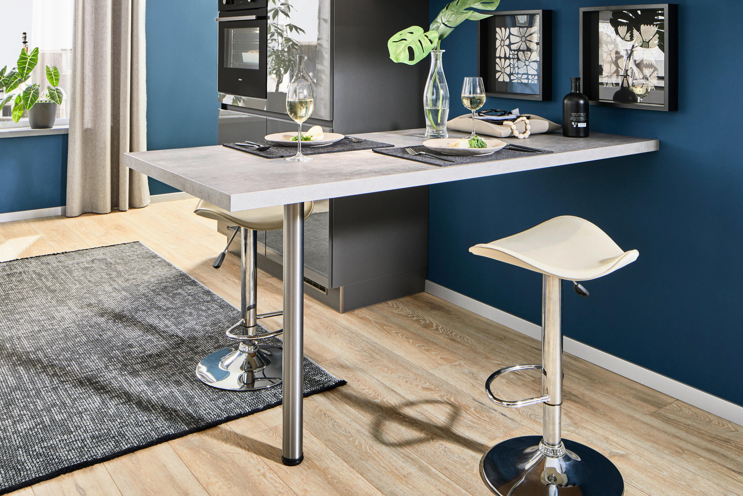 Thumbnail - Express Küchenleerblock Star, Anthrazit, Anthrazit Hochglanz, Metall, 390 cm, Made in Germany, in den Filialen seitenver...