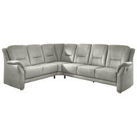 ECKSOFA  in Mikrofaser Silberfarben  223/275 cm  - Beige/Silberfarben, KONVENTIONELL, Textil/Metall (223/275cm) - Beldomo Comfort