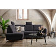 ECKSOFA in Chenille Dunkelbraun  - Dunkelbraun/Schwarz, MODERN, Holz/Textil (184/241cm) - Carryhome