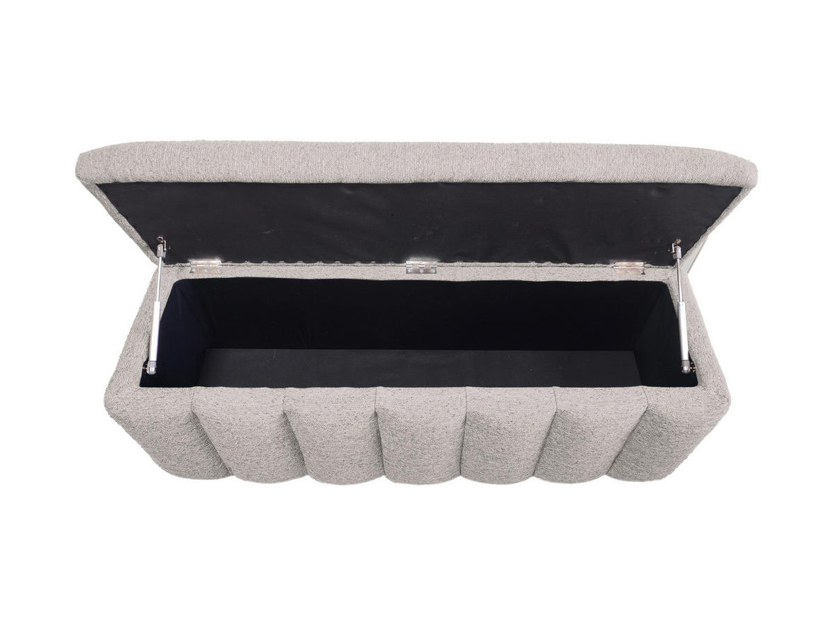 SITZBANK 120/46/41 cm Webstoff Beige Kunststoff  - Beige/Schwarz, Design, Kunststoff/Textil (120/46/41cm) - Novel