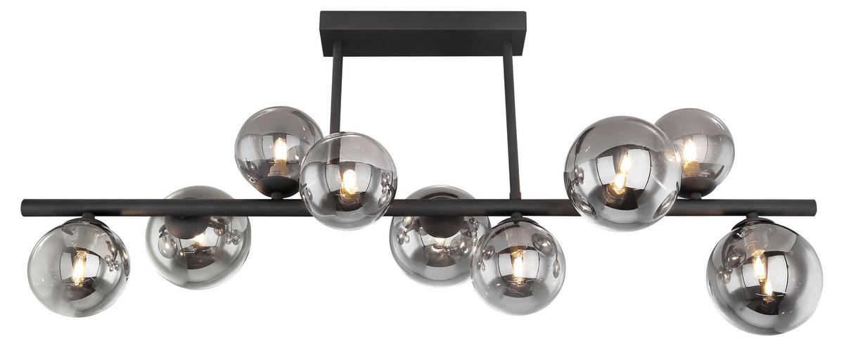 LED-DECKENLEUCHTE 86/30/35,8 cm   - Schwarz, Design, Glas/Metall (86/30/35,8cm) - Globo