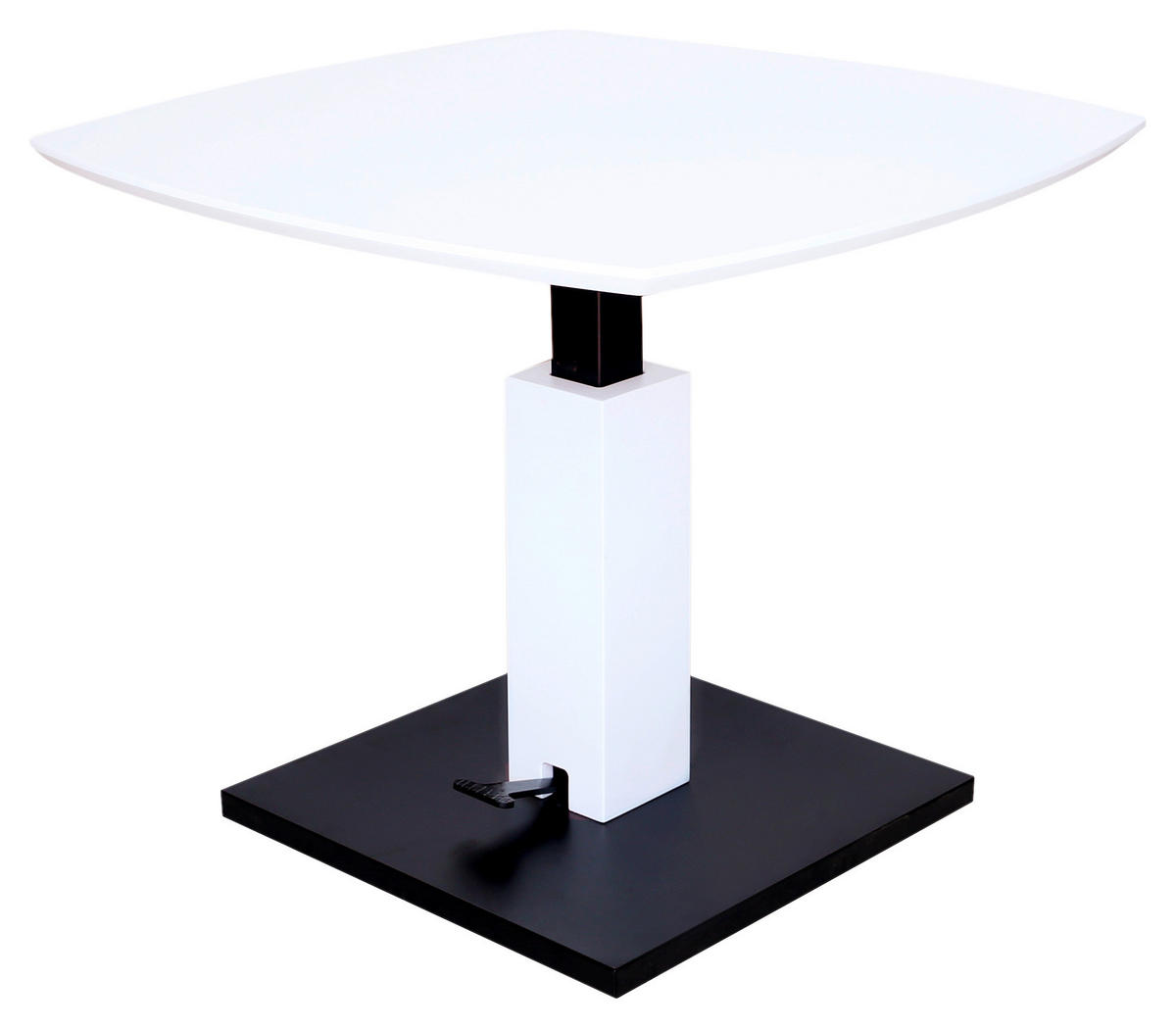 SOFFBORD i metall, trämaterial 80/80/47-66 cm  - vit/svart, Design, metall/trämaterial (80/80/47-66cm) - Novel