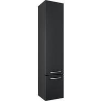 HOCHSCHRANK 35/168/35 cm  - Chromfarben/Schwarz, Basics, Glas/Holzwerkstoff (35/168/35cm)