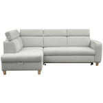 ECKSOFA in Samt Grau  - Grau, Design, Holz/Textil (206/261cm) - Venda
