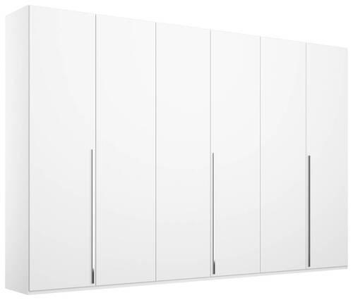DREHTÜRENSCHRANK 301/223/60 cm 6-türig Weiß  - Chromfarben/Weiß, Design, Holzwerkstoff/Metall (301/223/60cm) - home24