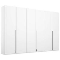 DREHTÜRENSCHRANK 301/223/60 cm 6-türig Weiß  - Chromfarben/Weiß, Design, Holzwerkstoff/Metall (301/223/60cm) - home24