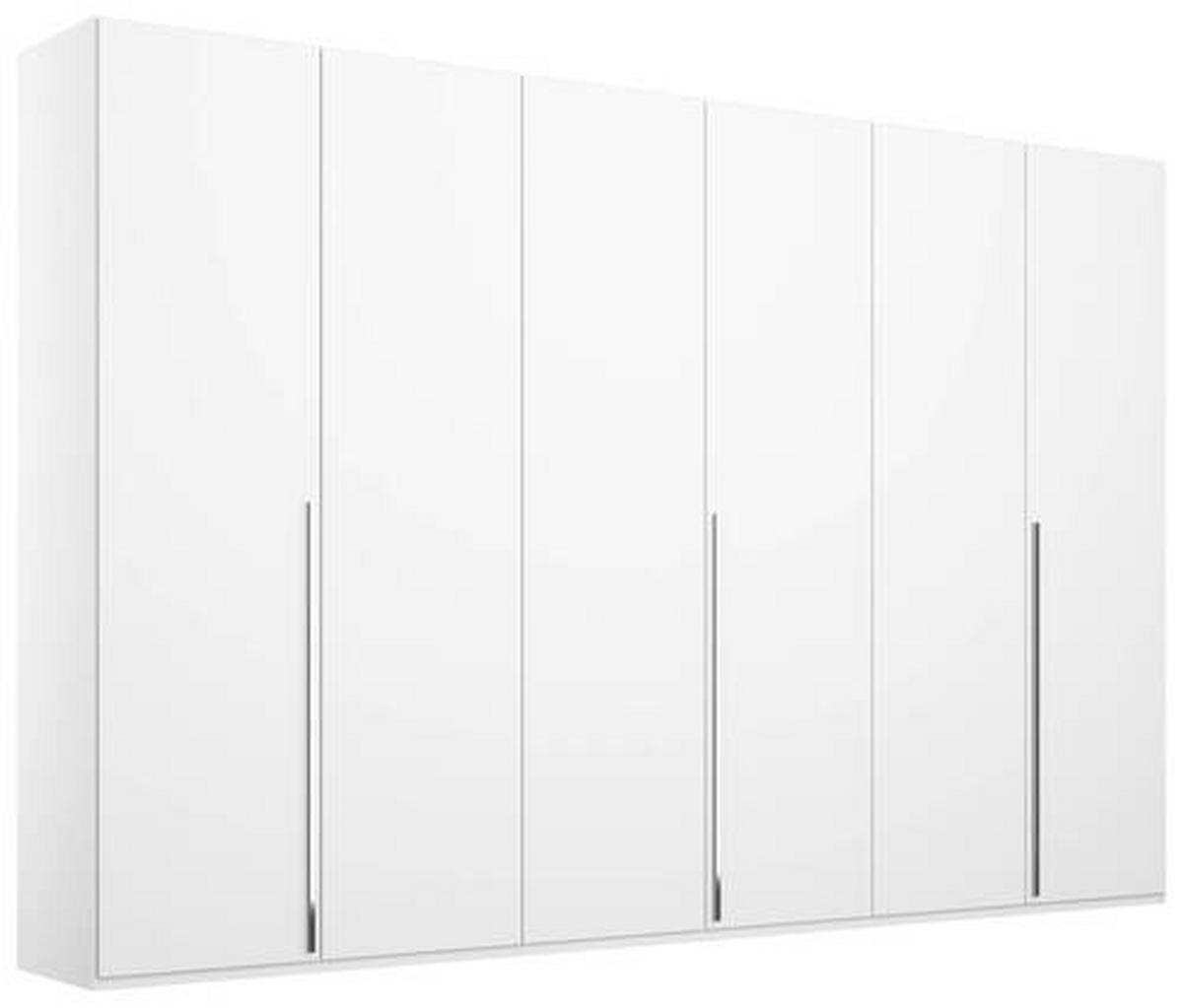 DREHTÜRENSCHRANK 301/223/60 cm 6-türig Weiß  - Chromfarben/Weiß, Design, Holzwerkstoff/Metall (301/223/60cm) - home24