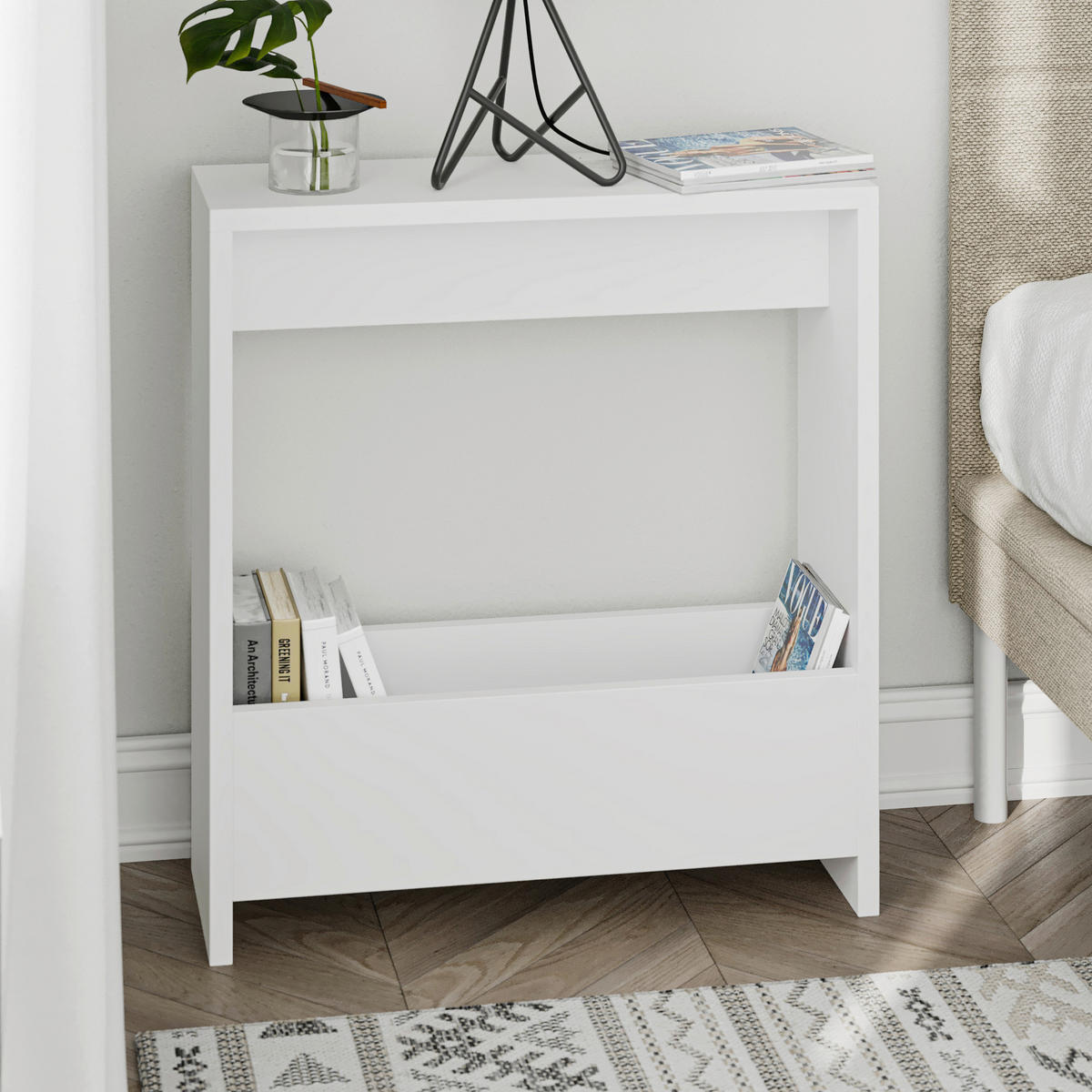 BEISTELLTISCH in Holzwerkstoff 55/20/60 cm  - Weiss, Design, Holzwerkstoff (55/20/60cm) - Livetastic