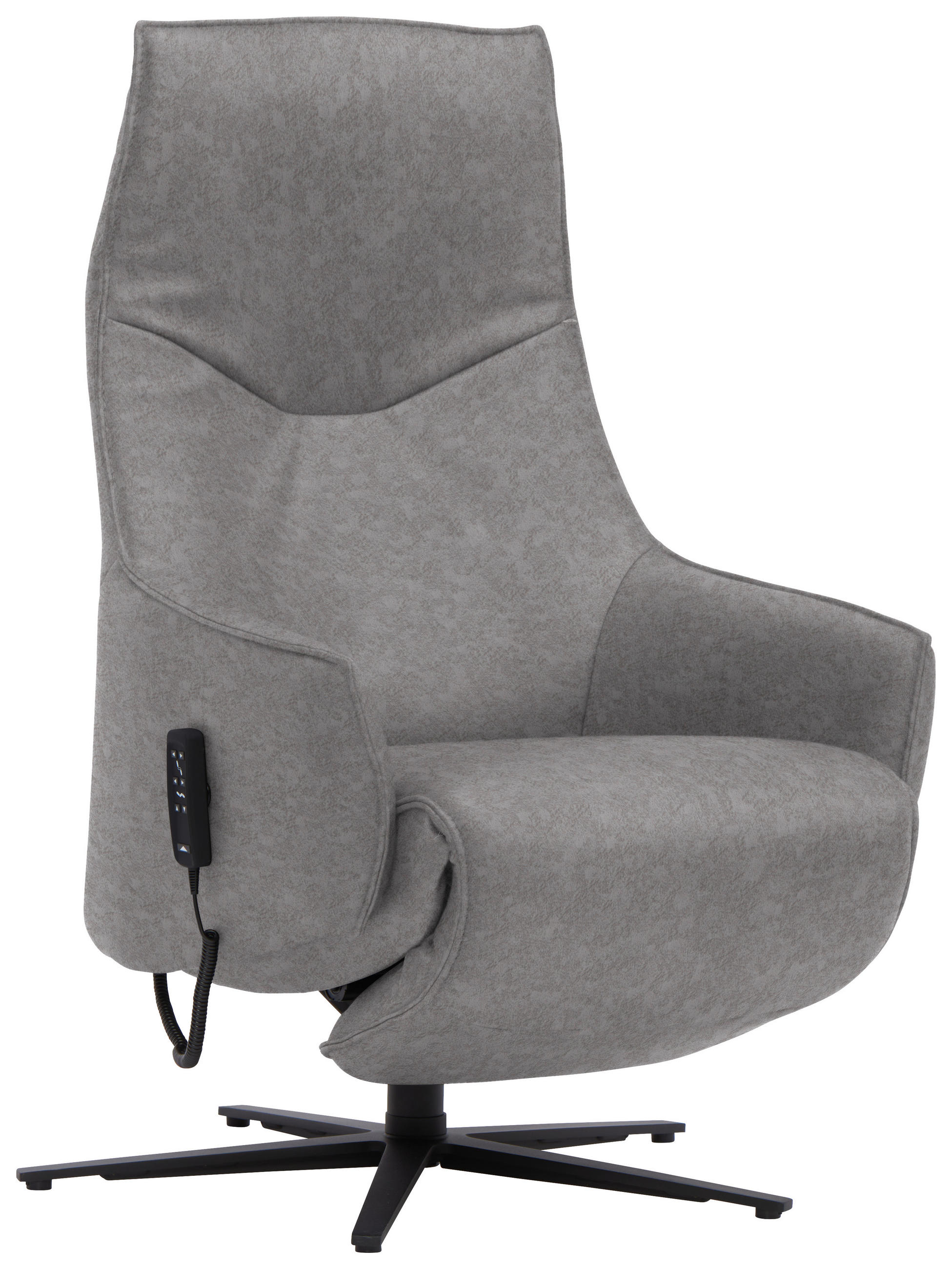 RELAXSESSEL in Leder Hellgrau  - Anthrazit/Hellgrau, Design, Leder/Metall (70/85/112cm) - Himolla Komfortklass