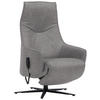RELAXSESSEL in Leder Hellgrau  - Anthrazit/Hellgrau, Design, Leder/Metall (70/85/112cm) - Himolla Komfortklass