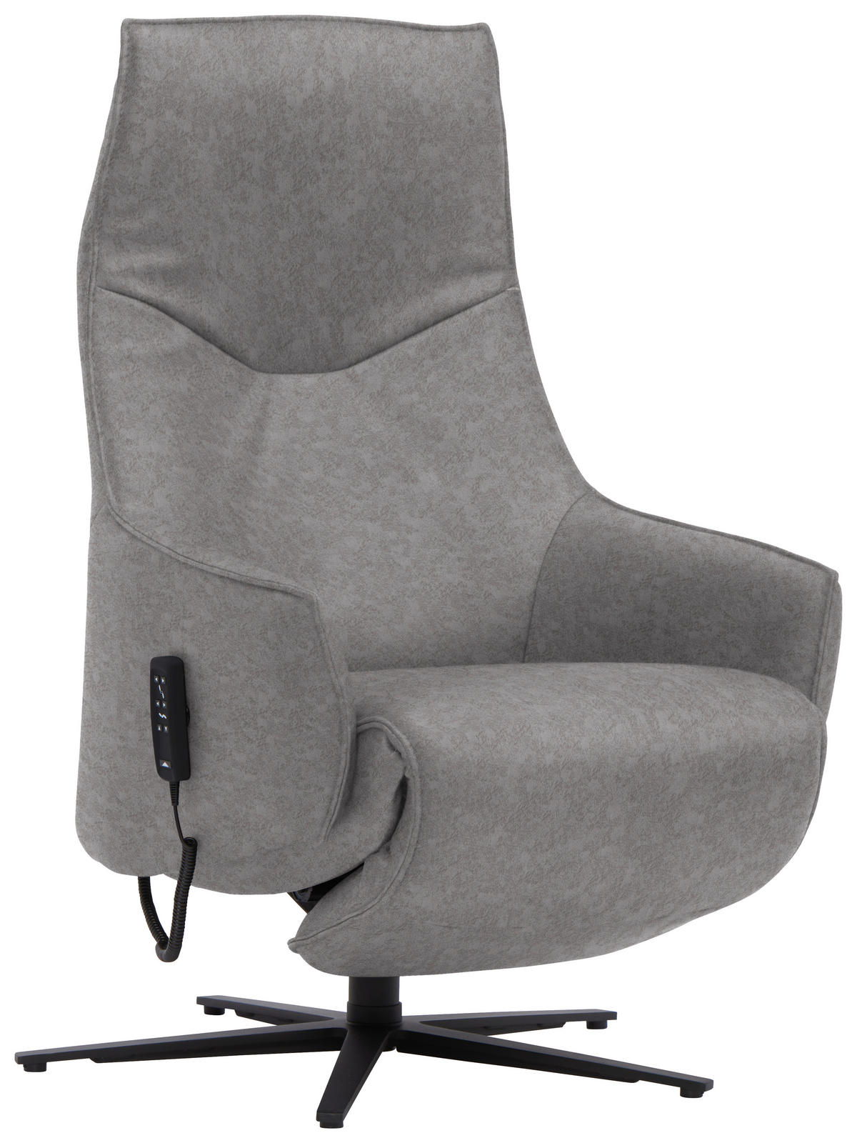 RELAXSESSEL in Leder Hellgrau  - Anthrazit/Hellgrau, Design, Leder/Metall (70/85/112cm) - Himolla Komfortklass