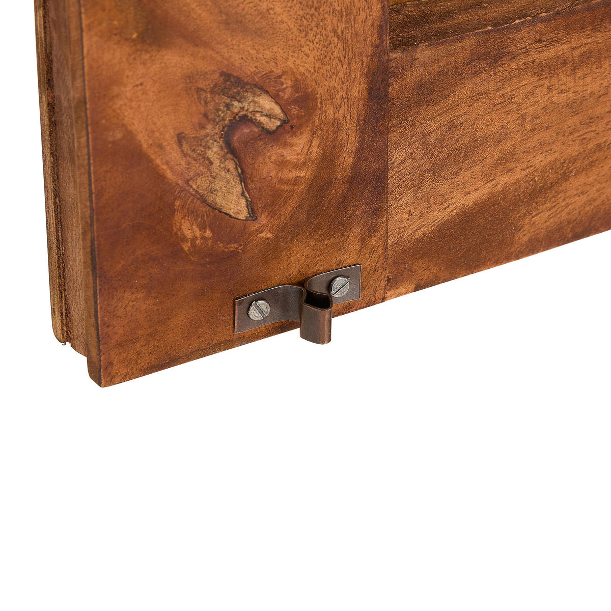 KITAJSKA OMARA, masivno mahagoni naravne barve  - črna/naravne barve, Trendi, kovina/les (105/175/45cm) - Landscape