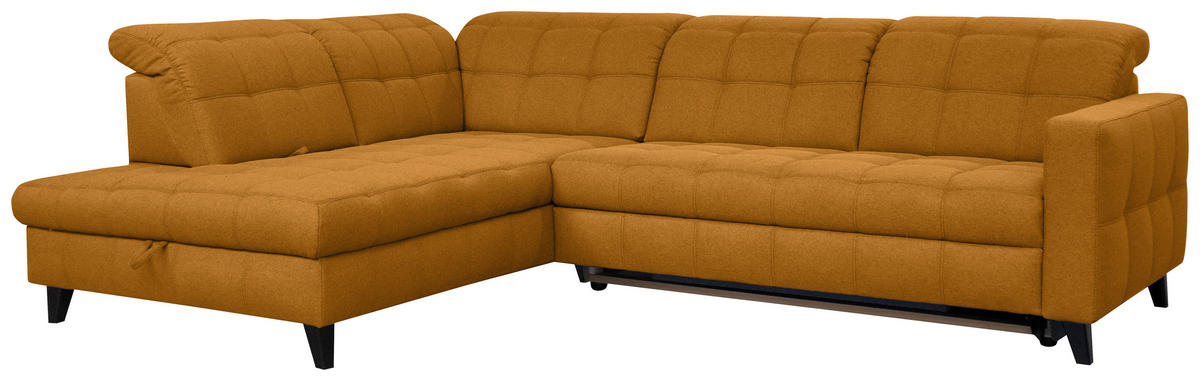 SAROKKANAPÉ textil sárga  - sárga/fekete, Design, textil/fa (216/297cm) - Xora