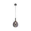 LED-HÄNGLAMPA Lukka 18/18/115 cm  - kromfärg/silver, Design, metall/glas (18/18/115cm)