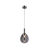 LED-HÄNGLAMPA Lukka 18/18/115 cm  - kromfärg/silver, Design, metall/glas (18/18/115cm)