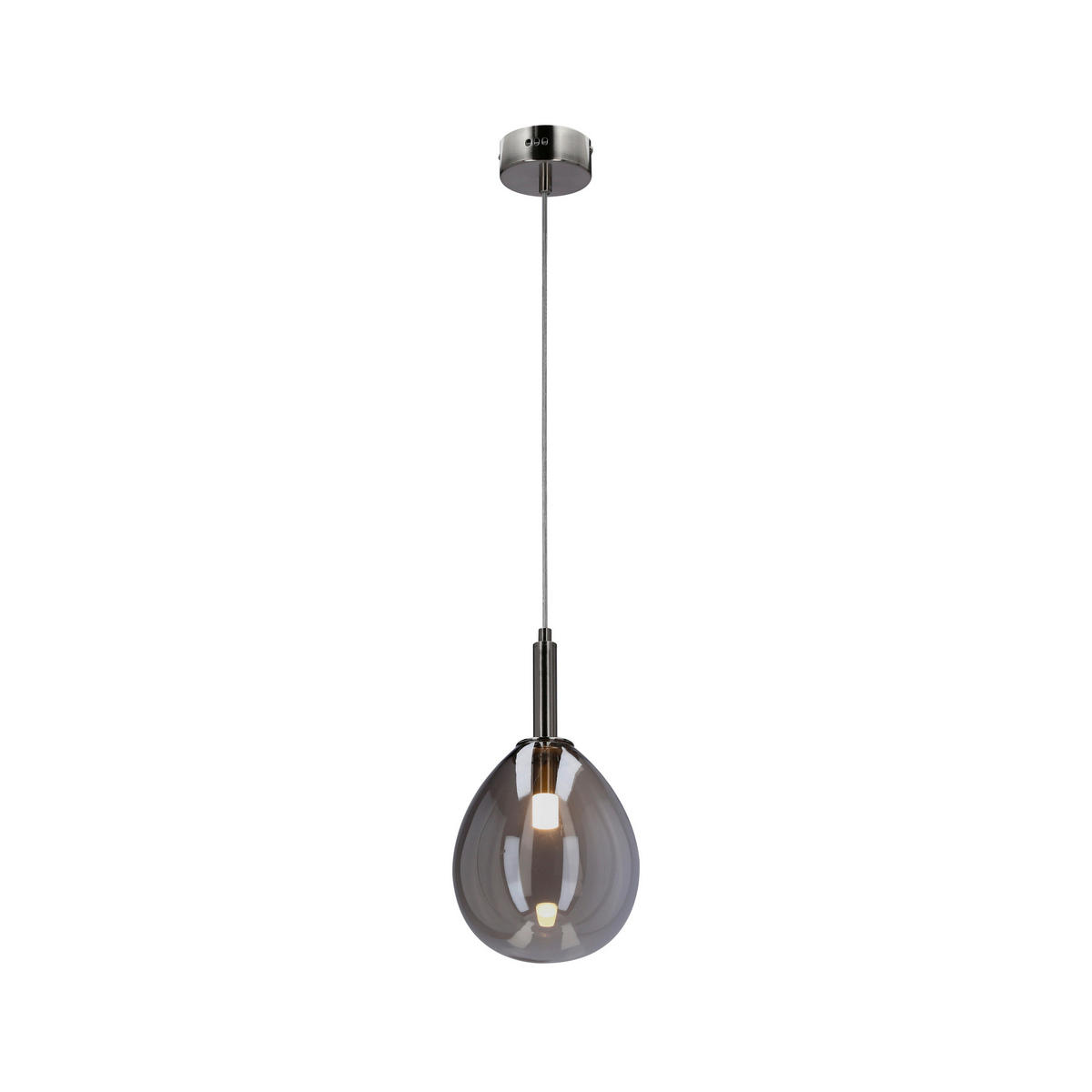 LED-HÄNGLAMPA Lukka 18/18/115 cm  - kromfärg/silver, Design, metall/glas (18/18/115cm)
