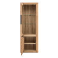 VITRINE in teilmassiv Eichefarben  - Eichefarben/Schwarz, Natur, Glas/Holz (70/199/40cm) - Carryhome
