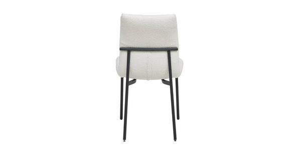 STUHL in Eisen Bouclé Metall, Textil - Beige/Schwarz, MODERN, Textil/Metall (50/85/62cm) - Hom`in