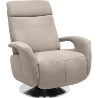 RELAXSESSEL Textil Beige  - Edelstahlfarben/Beige, Konventionell, Textil/Metall (84/109/88cm) - Beldomo System