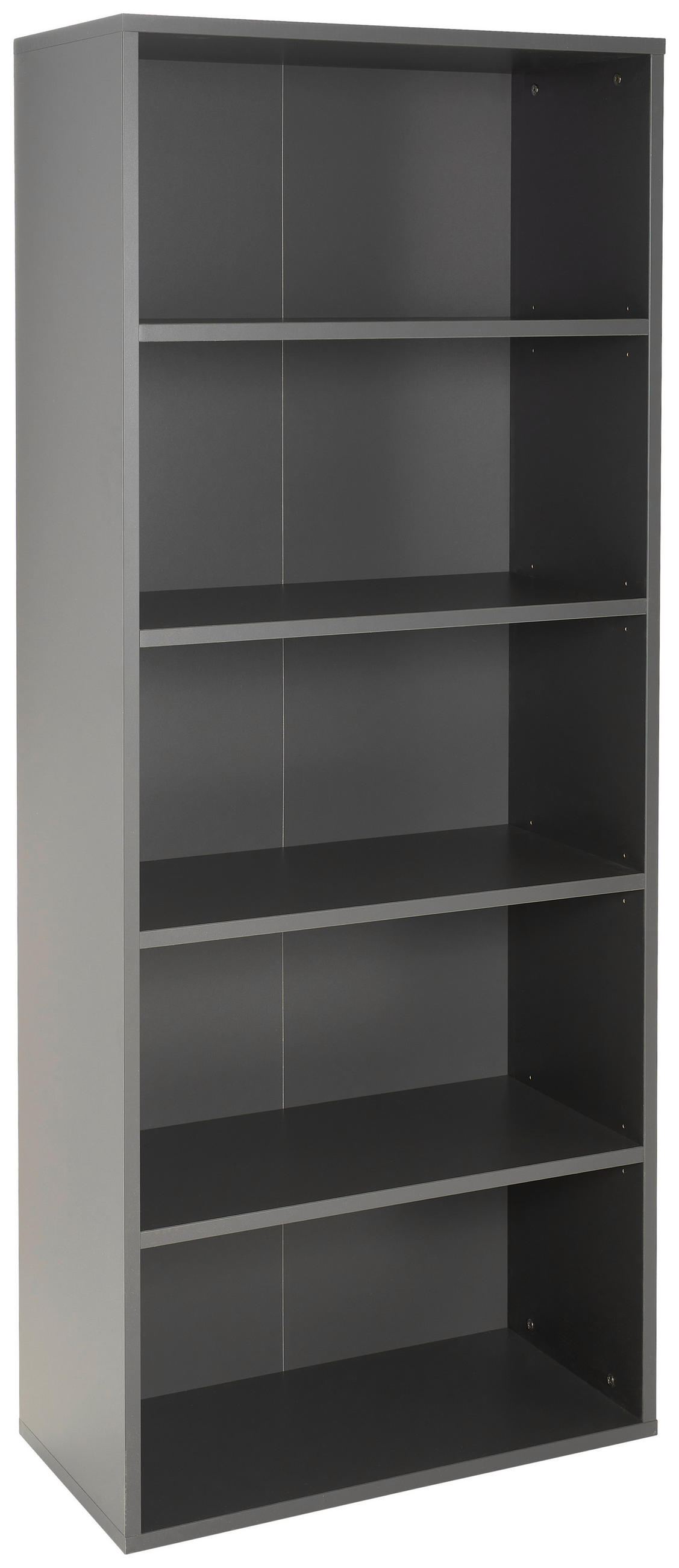 PISARNIŠKI REGAL 80/197/40 cm barve grafita  - črna/barve grafita, Moderno, umetna masa/leseni material (80/197/40cm) - Novel