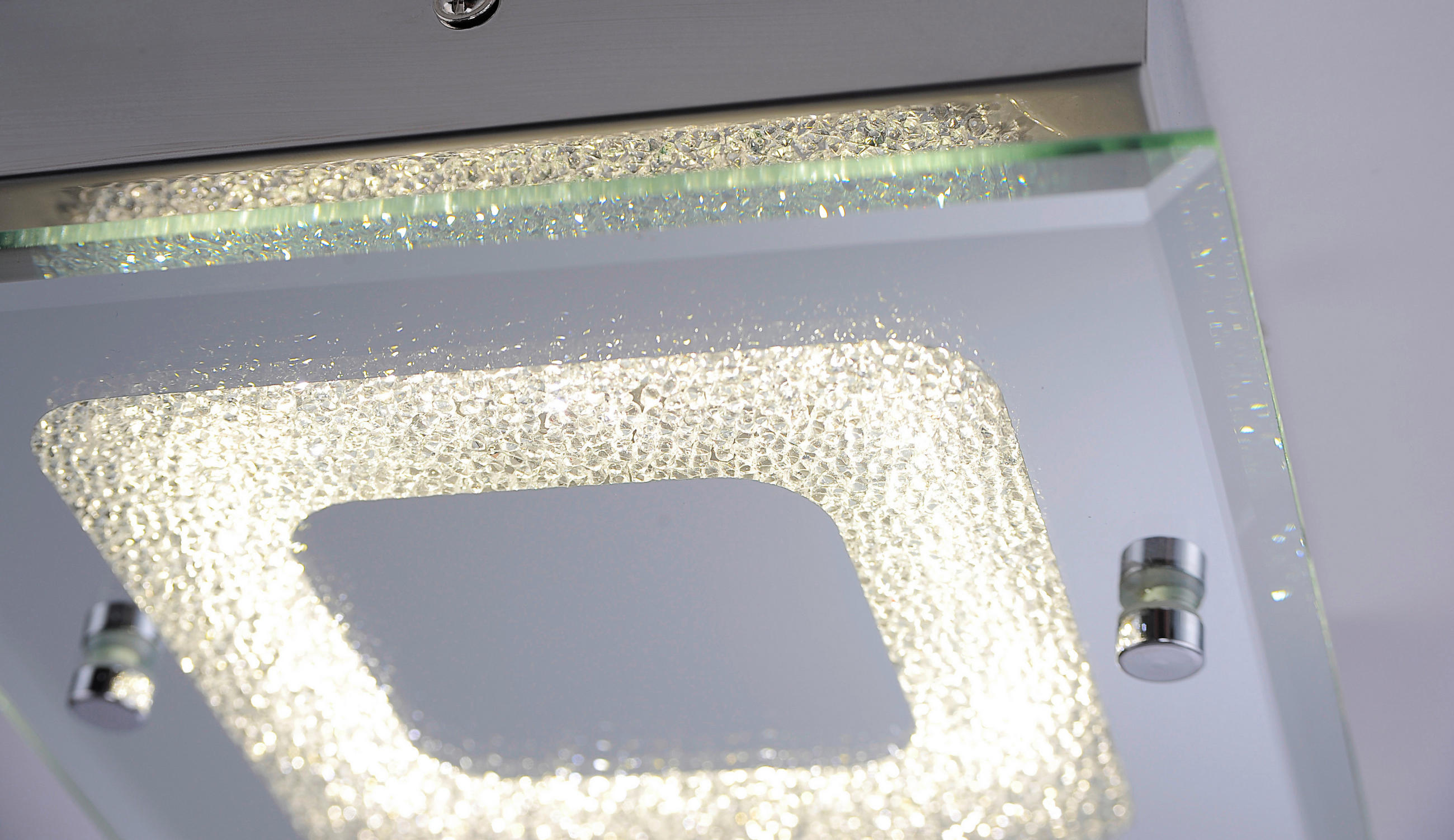 WANDLEUCHTE LISA Lisa 18/18/5,8 cm   - Chromfarben, KONVENTIONELL, Glas/Metall (18/18/5,8cm)