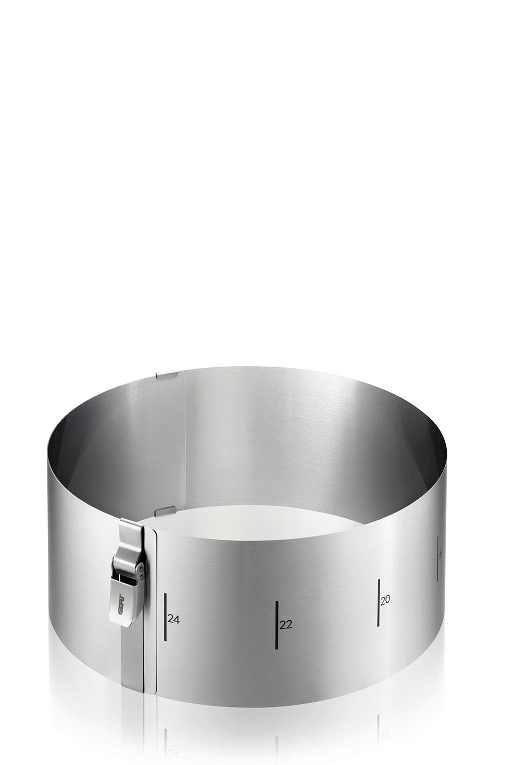 KALUP ZA TORTU TONDO CLIP  - srebrne boje, Basics, metal (16/10cm) - Gefu