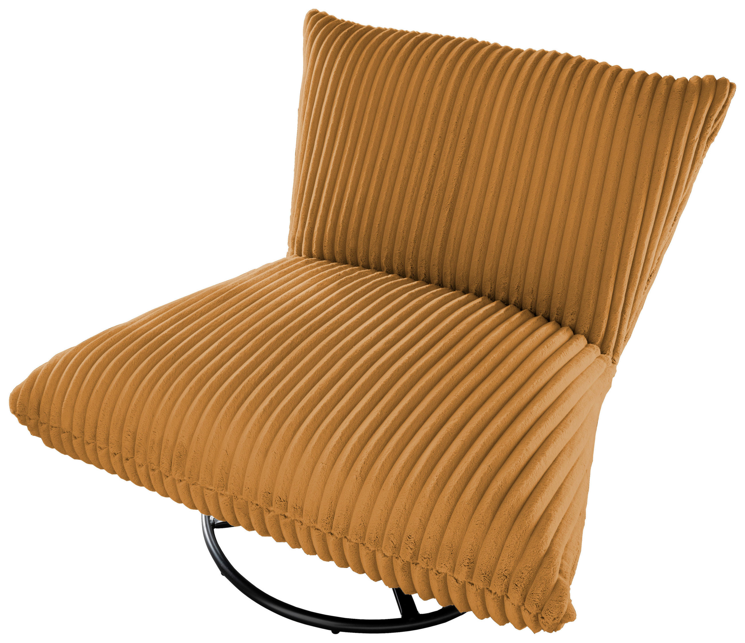 RELAXSESSEL in Textil Goldfarben  - Goldfarben/Schwarz, Design, Textil/Metall (100/78/96cm) - Livetastic