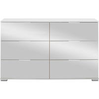 KOMMODE  in 130/83/41 cm  - Alufarben/Weiß, Design, Glas/Holzwerkstoff (130/83/41cm) - Livetastic