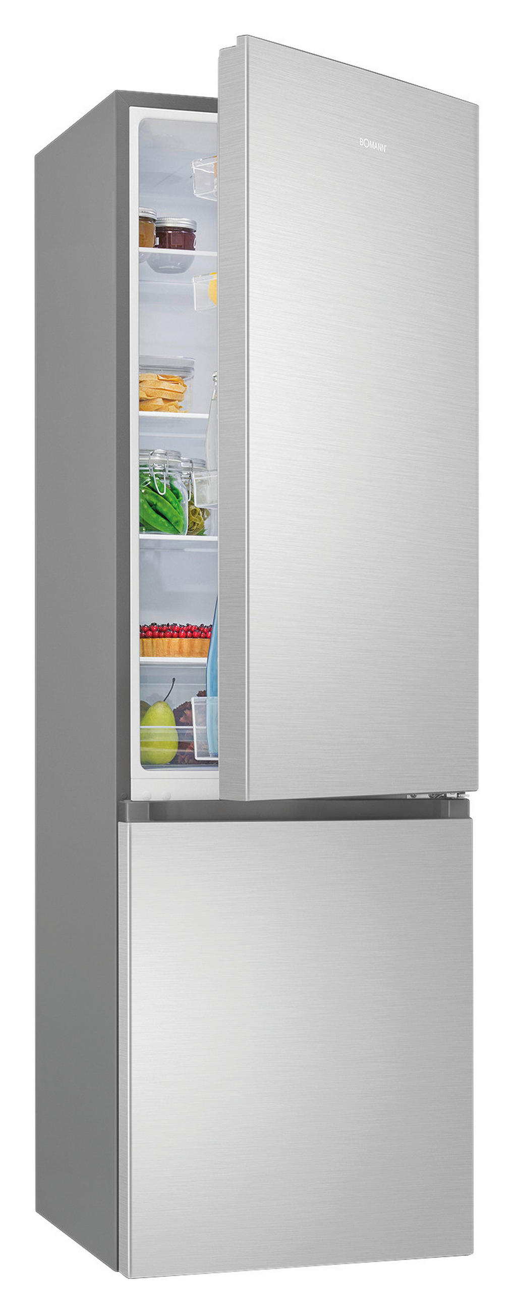 KÜHL-GEFRIER-KOMBINATION 773 539  - Edelstahlfarben, Basics (49,5/143/56,2cm) - Bomann