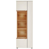 VITRINE in furniert Eiche Weiß, Eichefarben  - Edelstahlfarben/Eichefarben, Design, Holz/Holzwerkstoff (60/173/43cm) - Venjakob