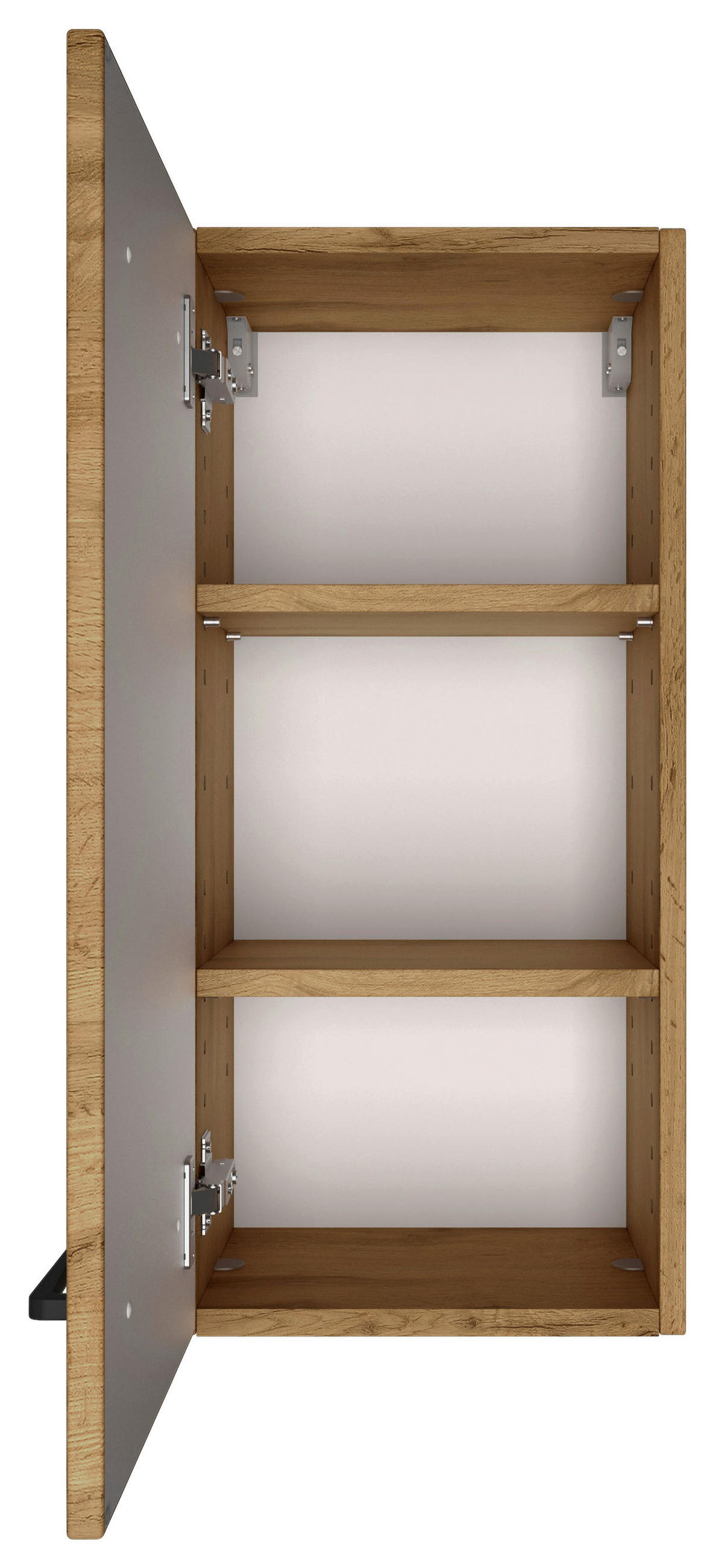 HÄNGESCHRANK 30/64/20 cm  - Eichefarben/Schwarz, Modern, Holzwerkstoff/Metall (30/64/20cm) - Held