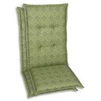 SESSELAUFLAGENSET in Grün Raute  - Grün, Basics, Textil (50/6/120cm)