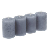 STUMPENKERZENSET 23,2/8,0 cm  - Blau, KONVENTIONELL, Paraffin (23,2/8,0cm) - Steinhart