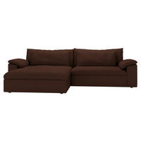 ECKSOFA  Chenille Dunkelbraun  - Dunkelbraun/Schwarz, Modern, Kunststoff/Textil (198/306cm) - Carryhome