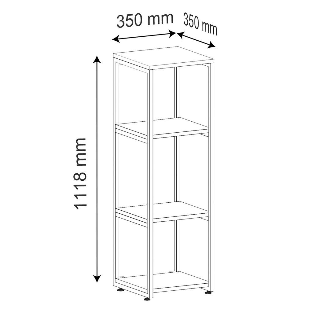 Thumbnail - Mid.you Regal Bitilia L, Weiß, Honigeiche, Holzwerkstoff, 2 Fächer, 35x111.8x35 cm, hängend, Wohnzimmer, Regale, Bücherr...