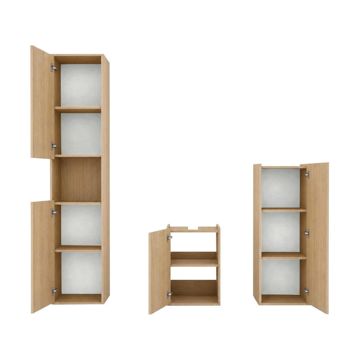 WASCHBECKENUNTERSCHRANK 42/62/35 cm  - Eichefarben/Schwarz, Trend, Holzwerkstoff/Kunststoff (42/62/35cm) - MID.YOU