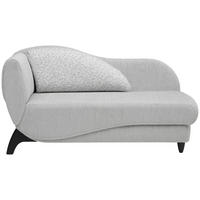 RÉCAMIERE  in Webstoff Hellgrau  - Hellgrau/Schwarz, MODERN, Holz/Textil (84/87/171-190cm) - Joka